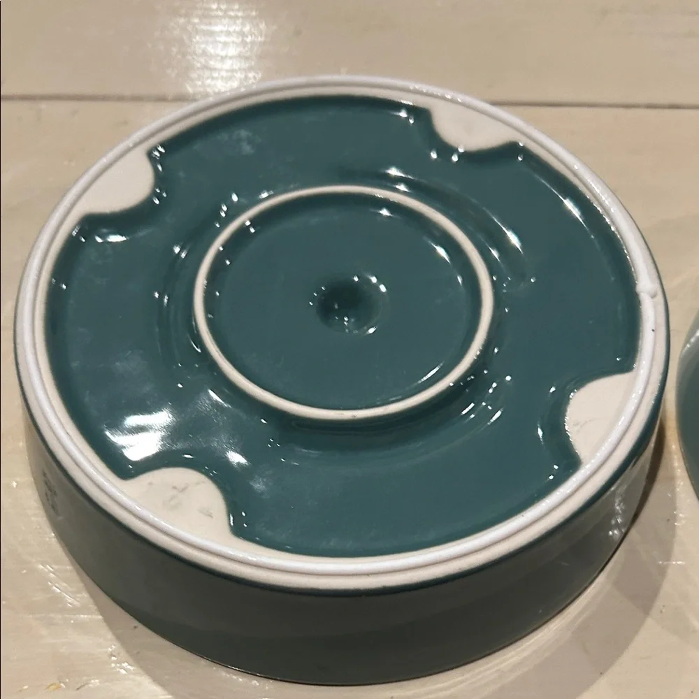 Set of Two Green Slow Feeder Pet Bowls